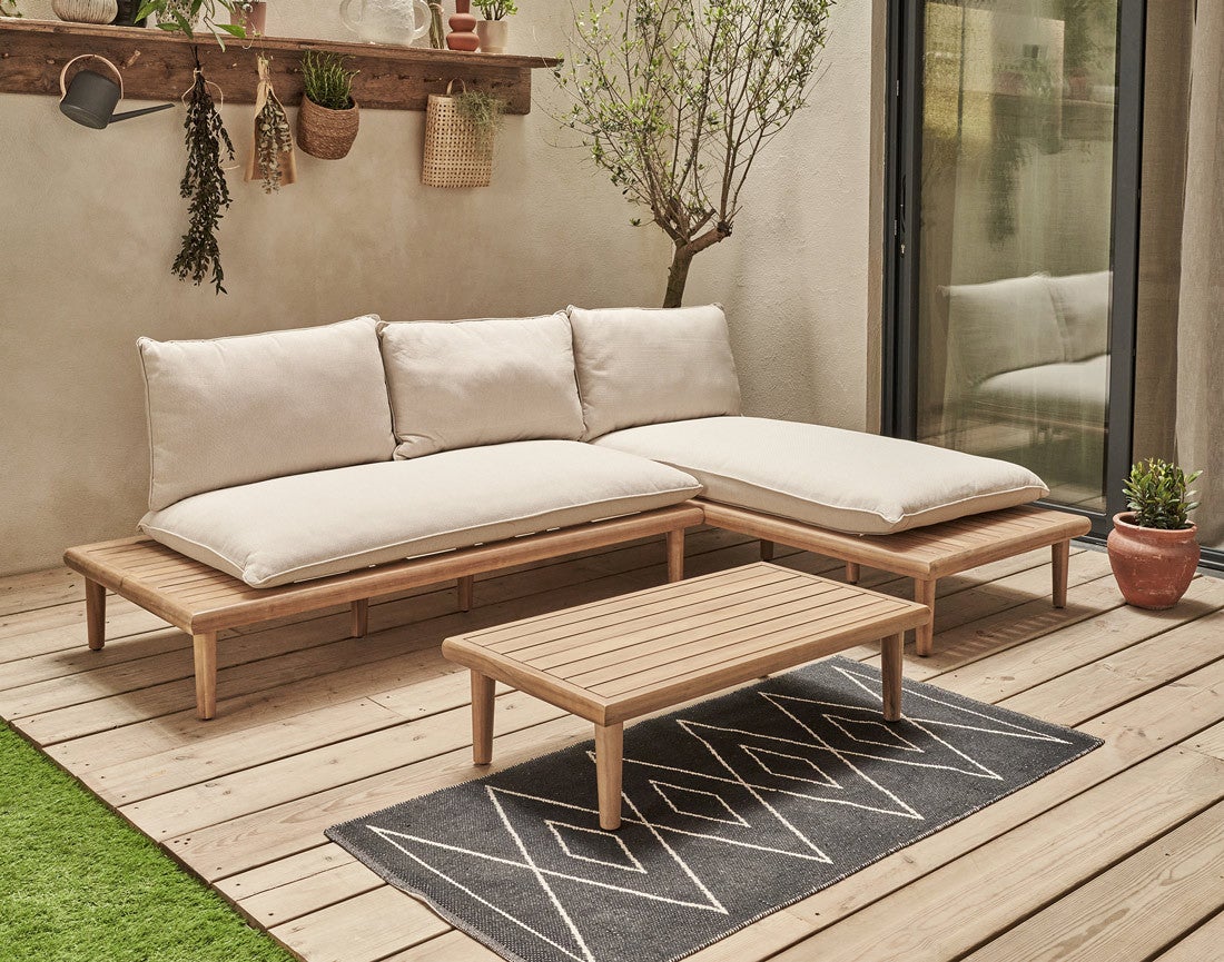Salon de jardin en Bois Marron 4 personnes - 6
