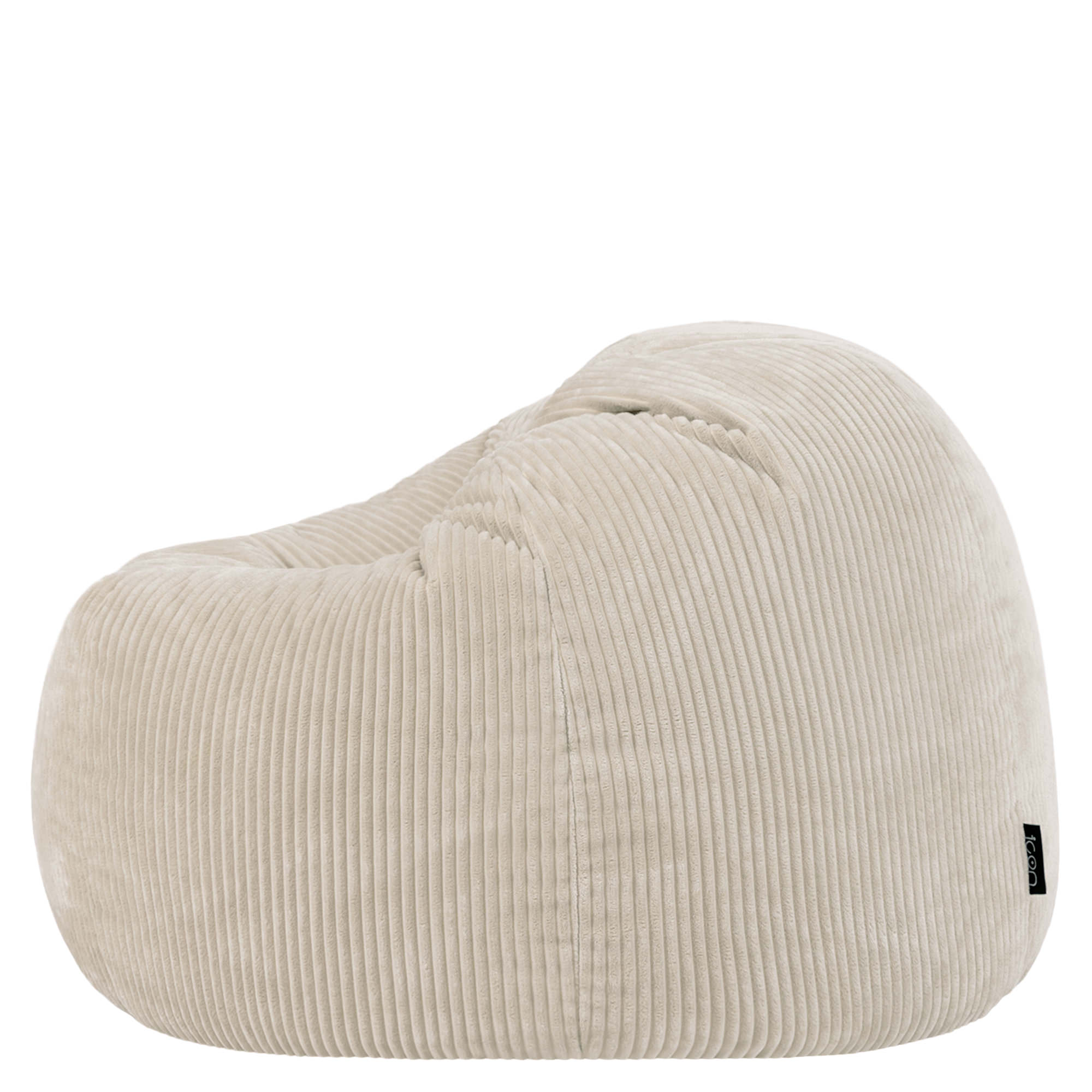 Pouf Icon poggiapiedi Icon, soggiorno, camera da letto, velluto a coste beige ghiaia, 85x85 cm, Made in Germany, Oeko-Tex® - 6