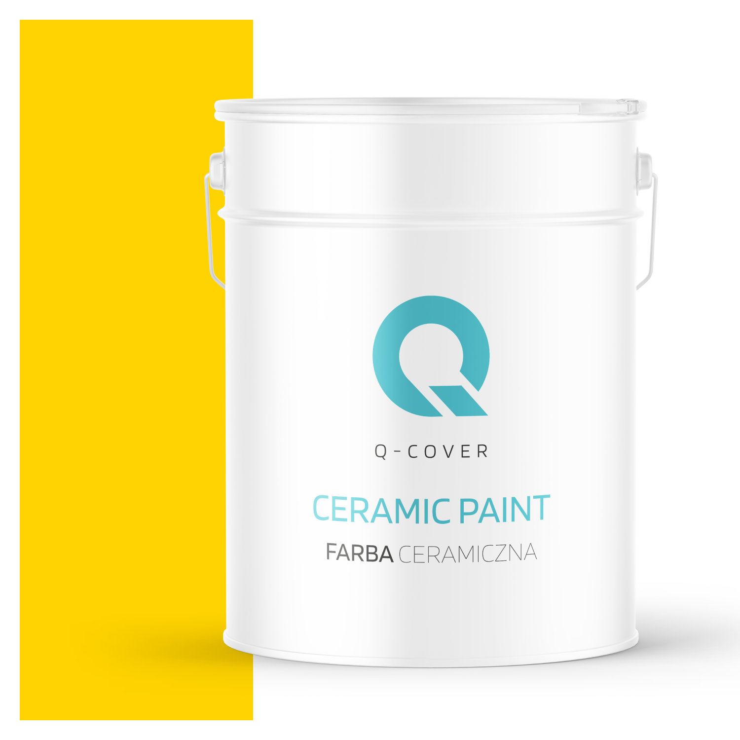Farba Ceramiczna Do Ścian i Sufitów Q-Cover Intensywny żółty H6967 Głęboki Mat 10L
