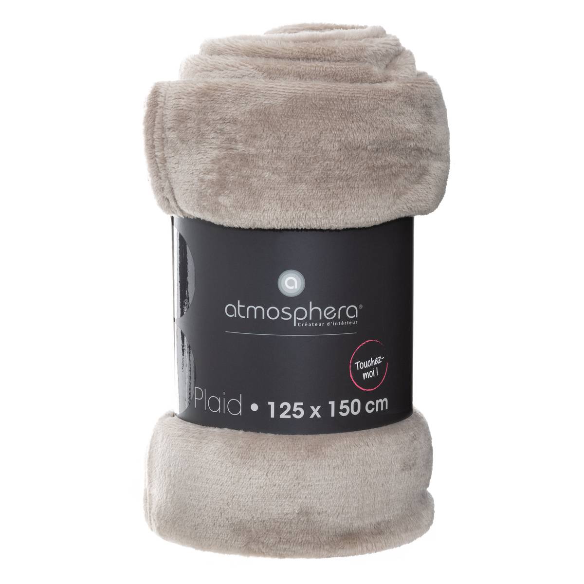 Plaid - flanelle - beige - 125x150 cm - Atmosphera créateur d'intérieur - 3