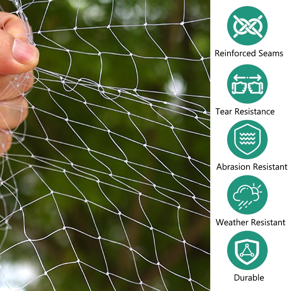 Filet de protection pour chat en nylon, filet transparent pour chat de balcon 3x4m, filet de protection pour chat de balcon découpable - 3