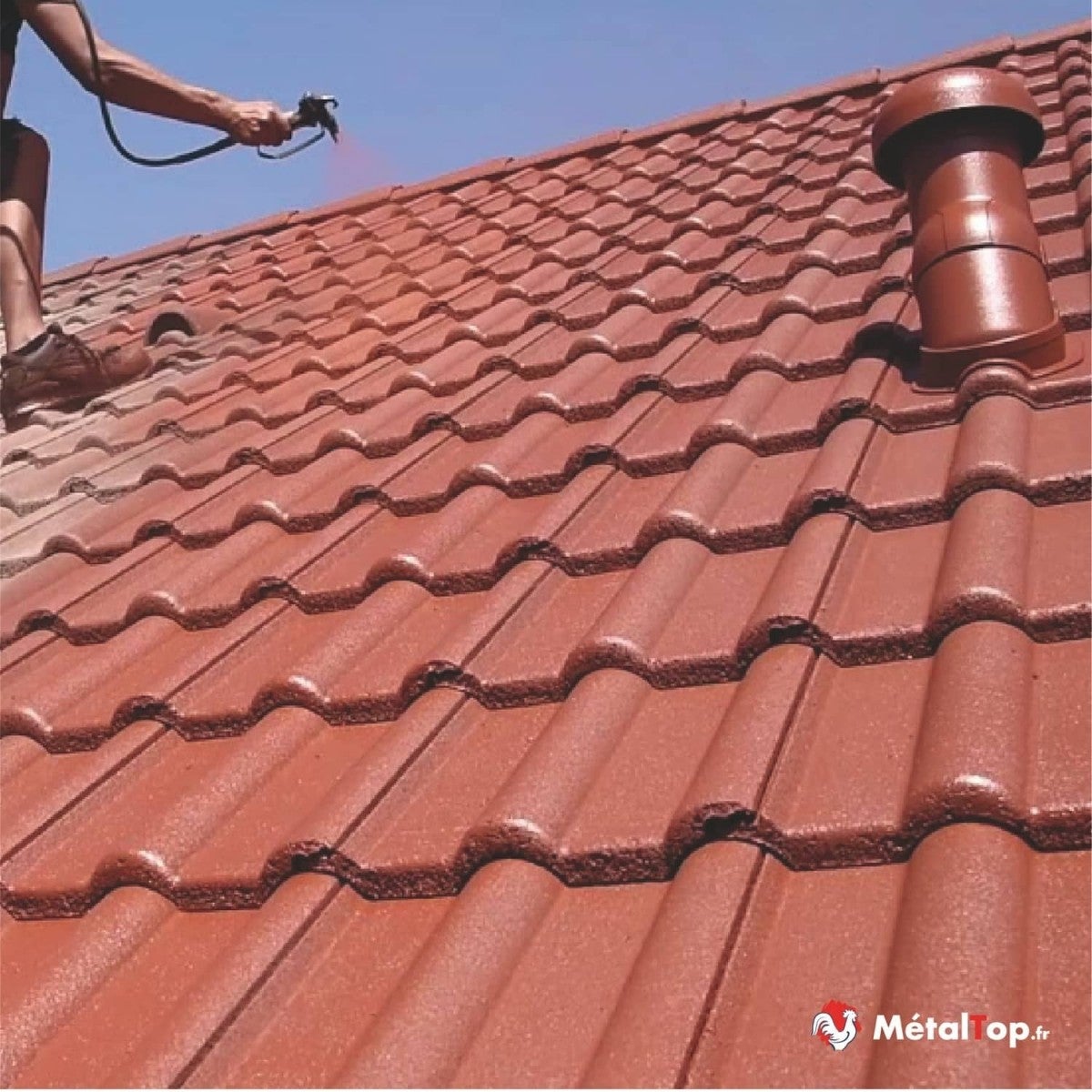 Peinture Toiture - Metaltop - Gris pierre - RAL 7030 - Pot 5L - 3