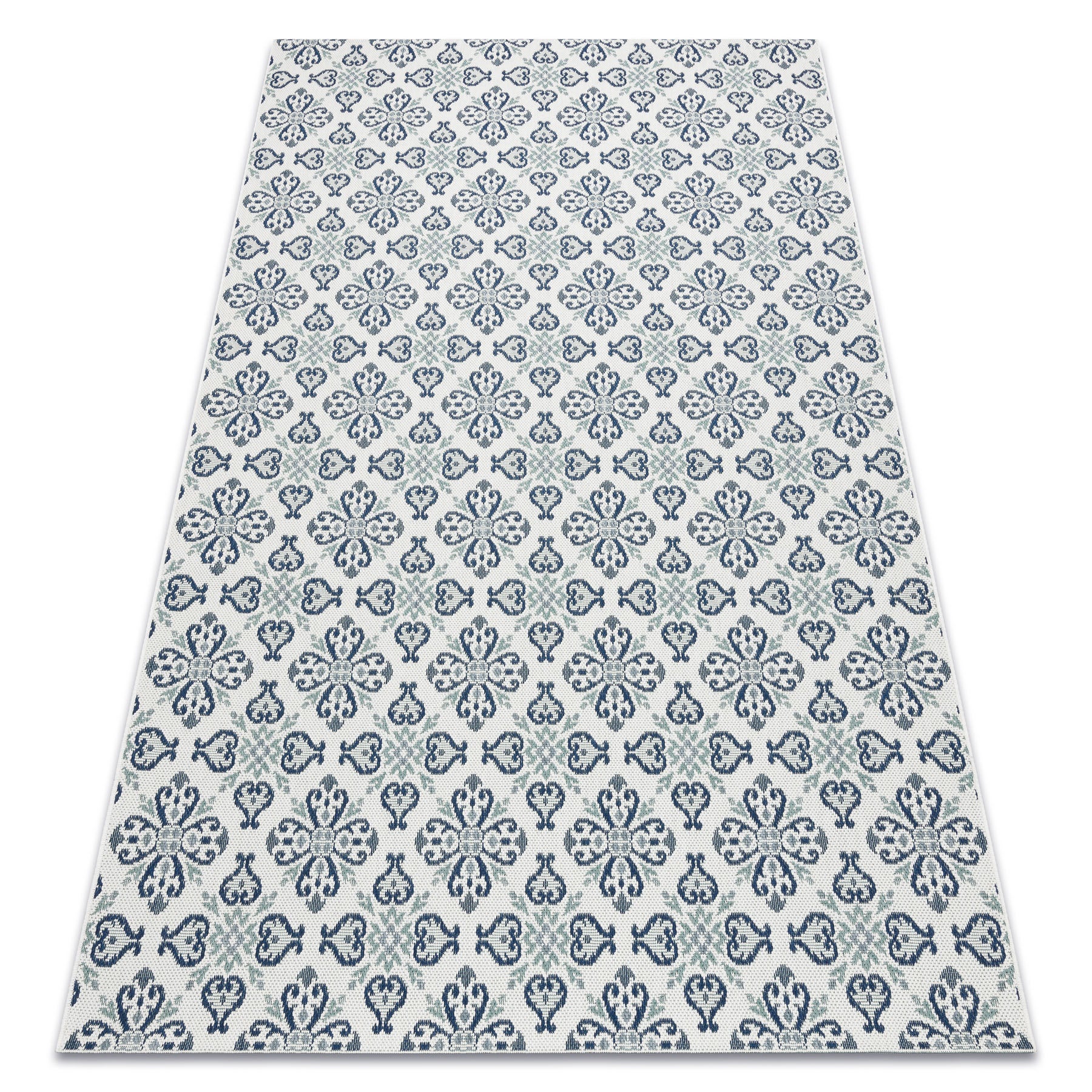 Dywan SZNURKOWY SIZAL COLOR 19246/969 Kwiaty Biały 200x290 cm