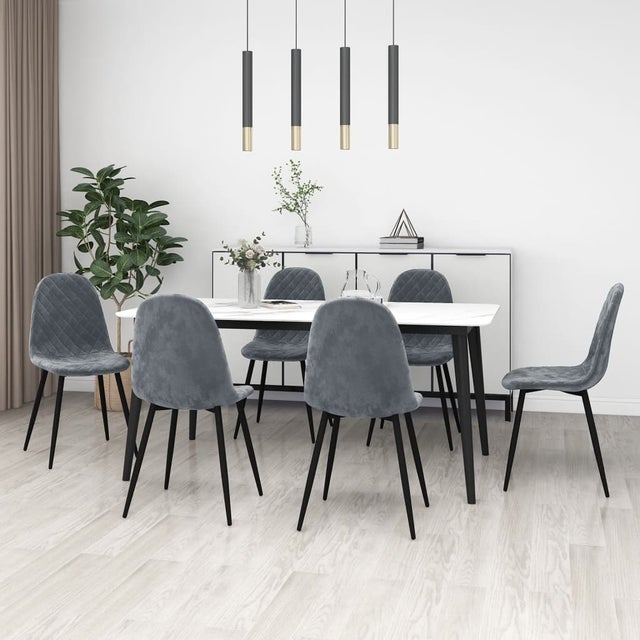 Set di 6 sedie da pranzo da cucina con gambe in metallo seduta e schienali in velluto per soggiorno, camera da letto, cucina (colore: rosa