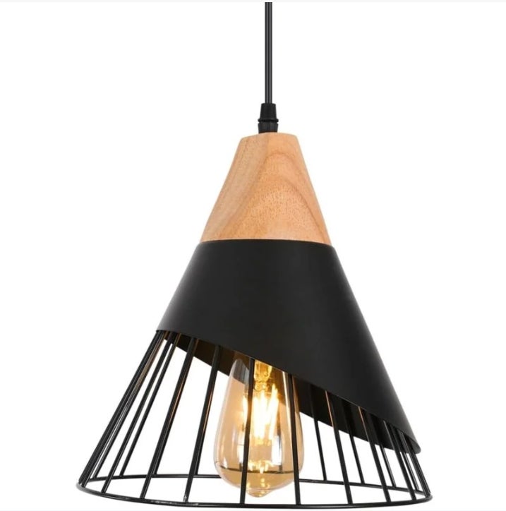 Nowoczesna Lampa Wisząca w Kształcie Spirali Żyrandol Oprawa E27 Do Salonu Sypialni Jadalni Biura Baru Kawiarni Czarny L1,2m