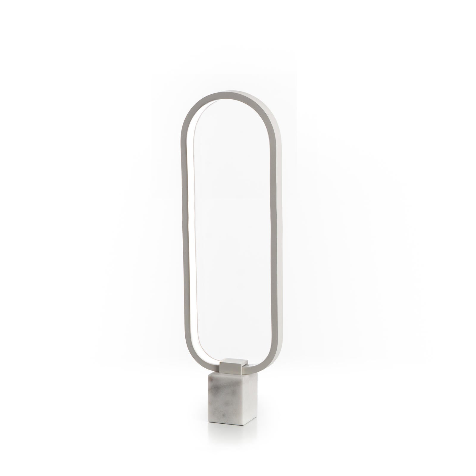Naos - biała metalowa lampa stołowa LED