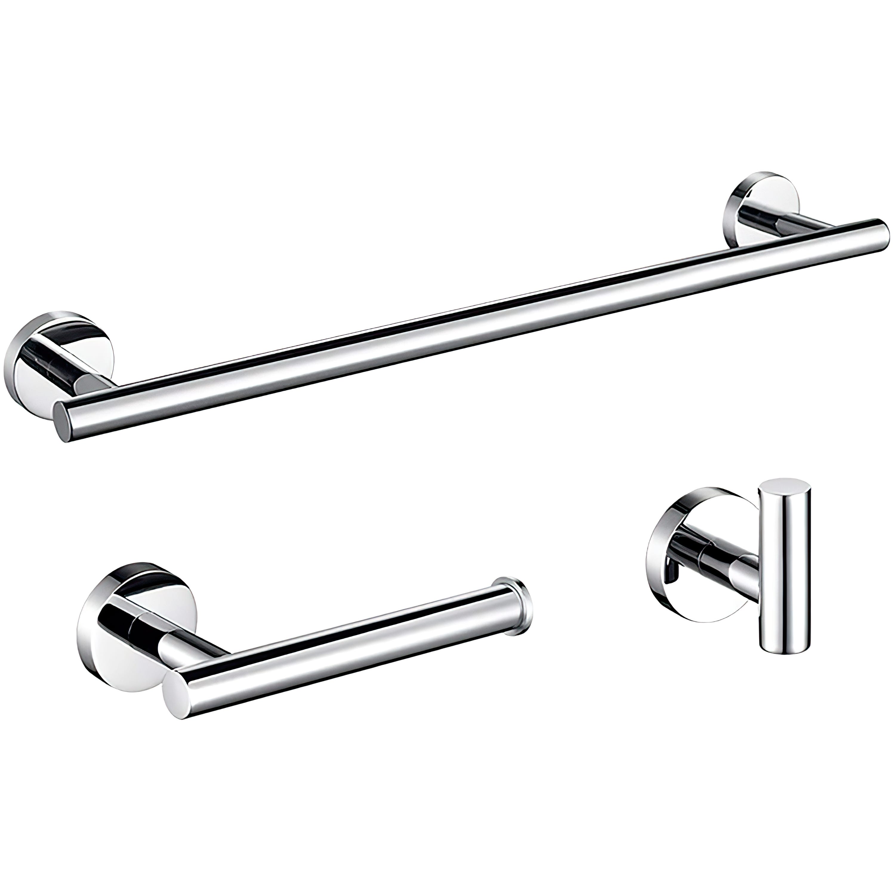 Accessoires de salle de bain en chrome poli Accessoires de salle de bain en chrome poli