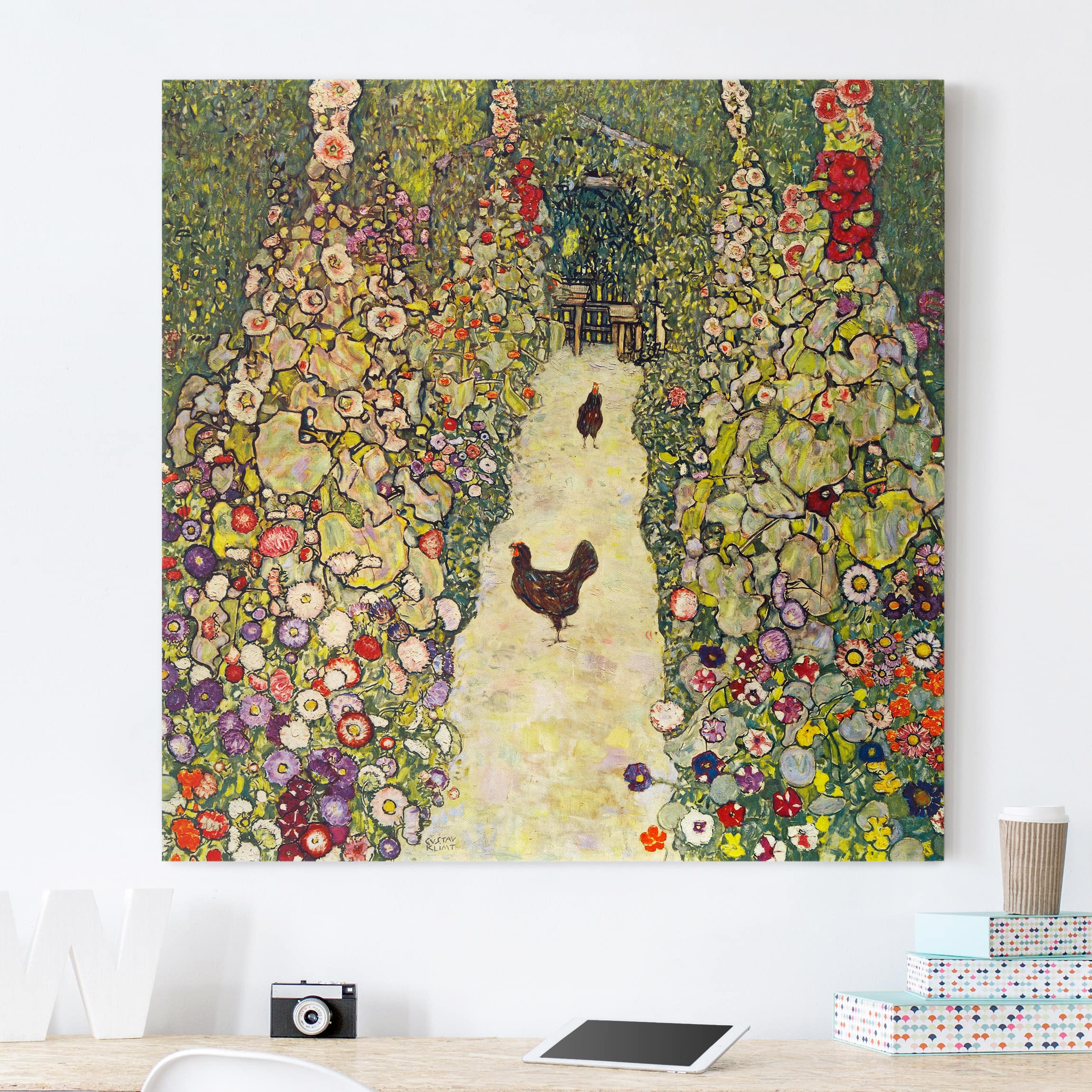 Tableau Abstrait 5 Pièces Sur Toile – Décoration Murale Jaune Et Gris – 160cm X 75cm