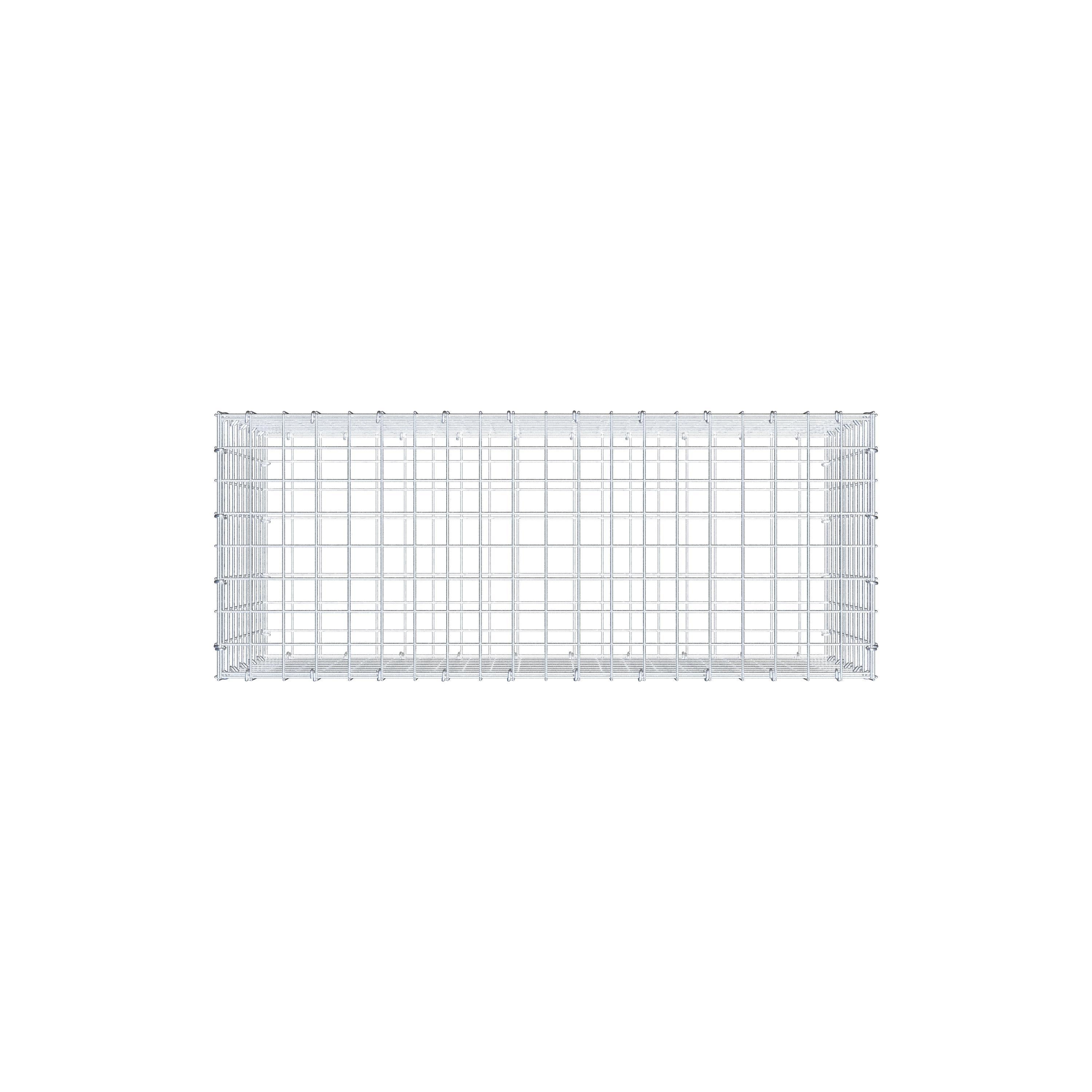 Gavión de acero galvanizado 100x50x40cm (LxAxP), malla 5 x 5cm, Anillo en C, jaula metálica para muro o jardín - 9