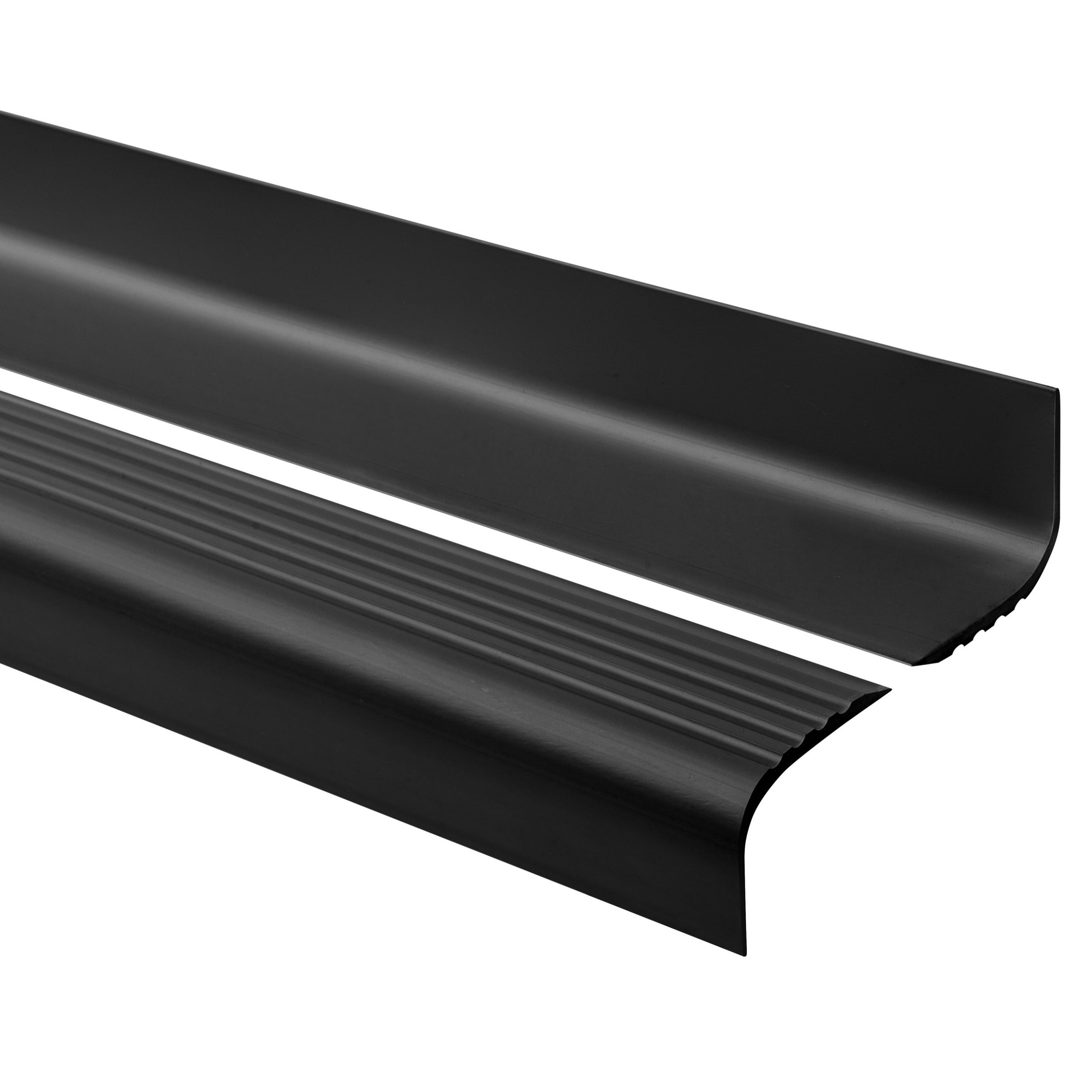 Profil schodowy 52x40 mm PVC na krawędzie stopni antypoślizgowy - 150 cm, czarny