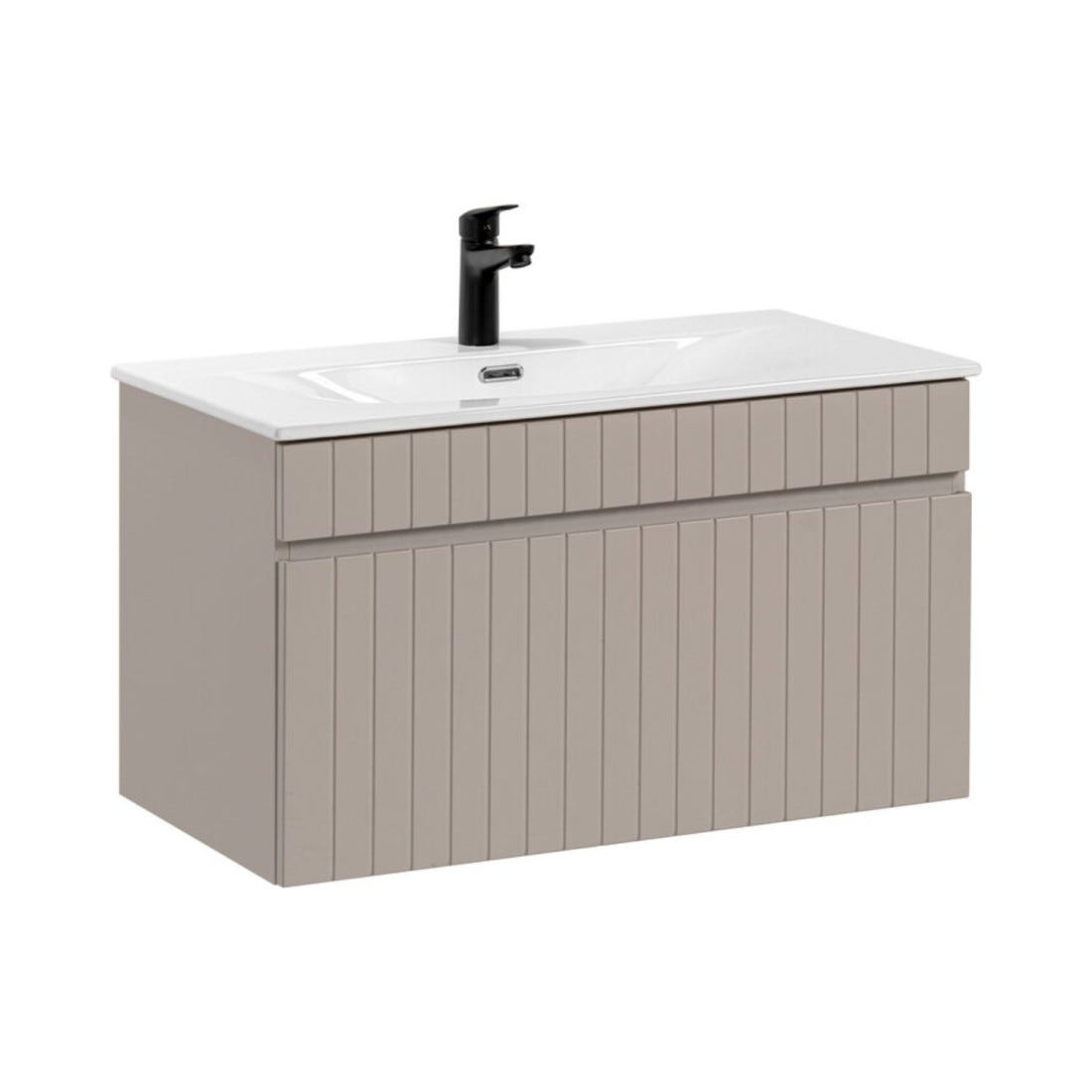 Set da bagno ICON: mobile sottolavabo 80cm cachemire + lavabo da ...