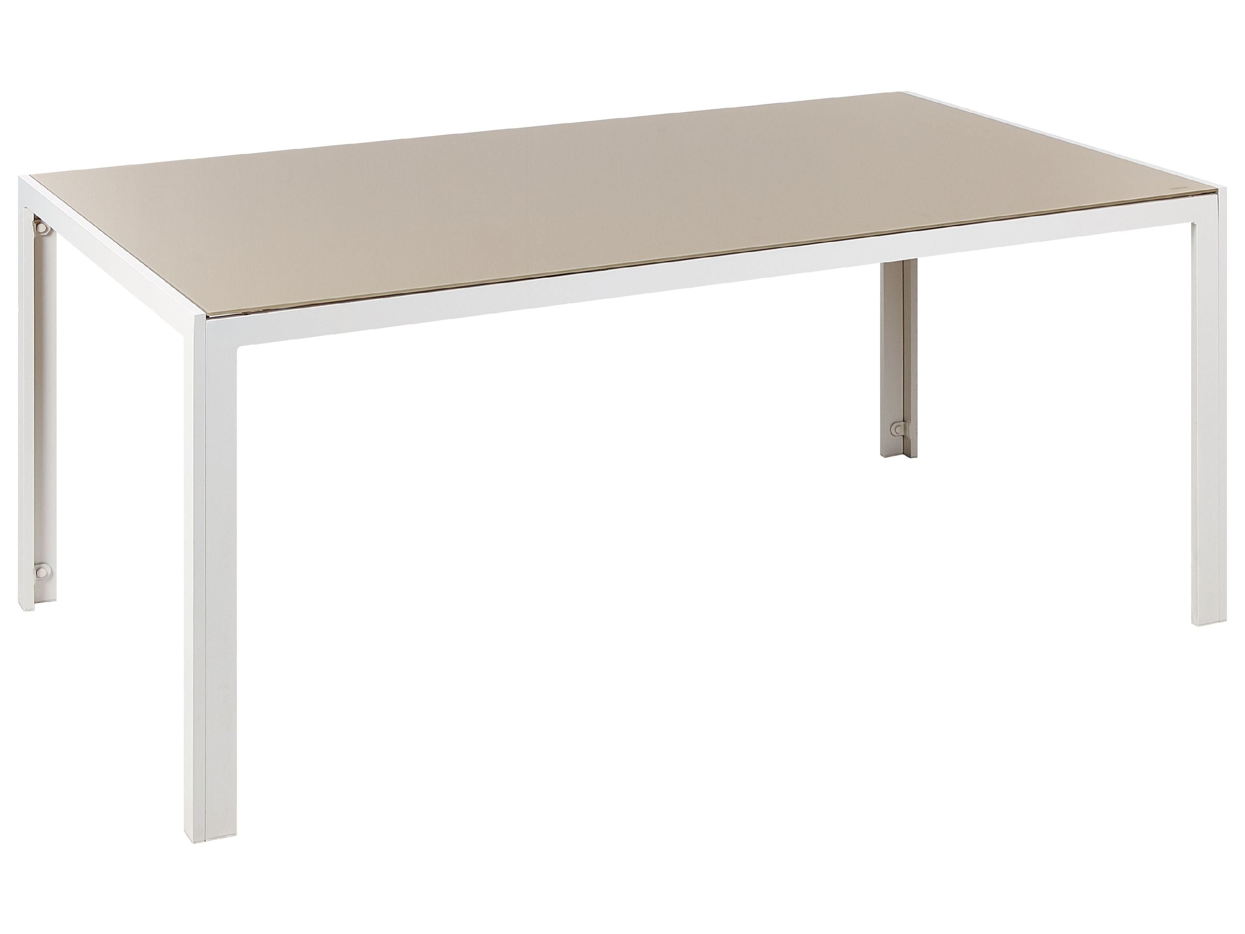Beliani Conjunto de comedor exterior 6 plazas CATANIA Metal Beige - 5