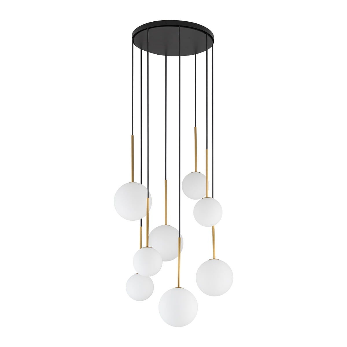 Lampa wisząca KARO czarno-biało-złota 8 x G9 x 12W wym:125x43x43cm Nowodvorski Lighting