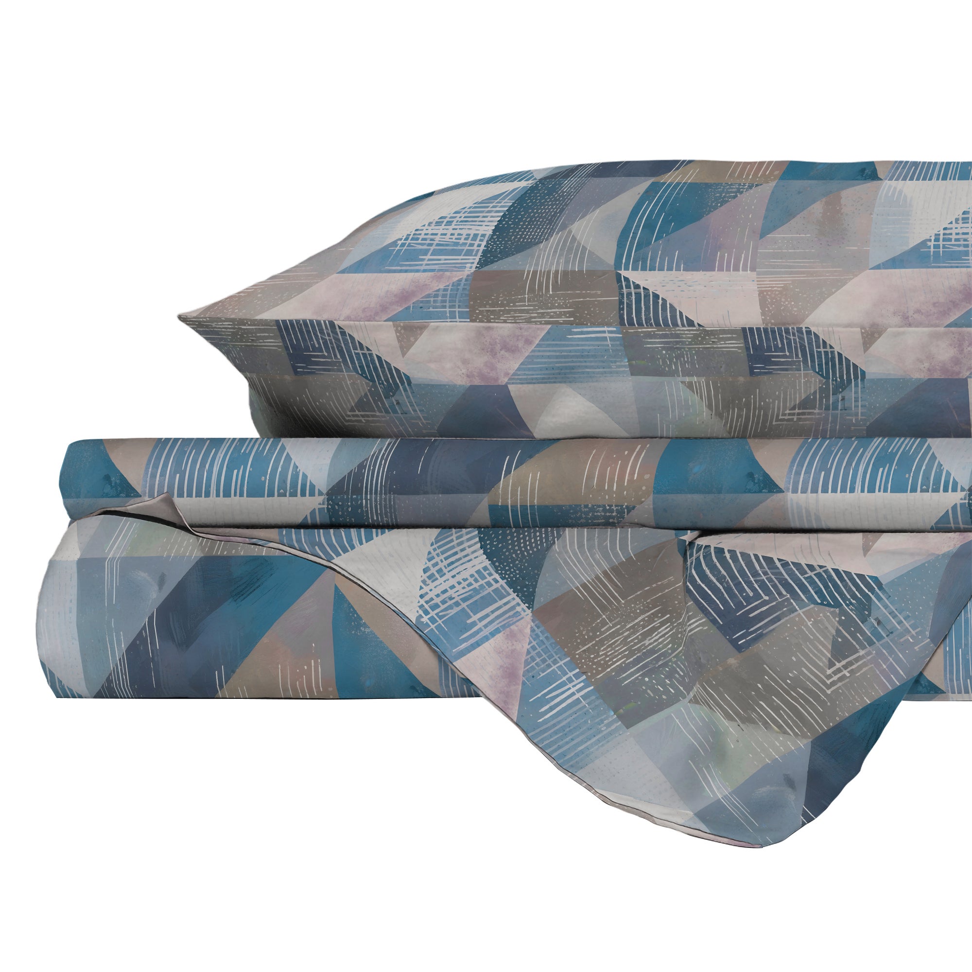 PARURE COPRIPIUMINO RIVER MATRIMONIALE SEPIK BLUE - 2