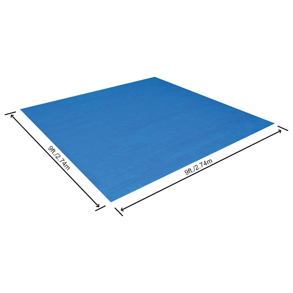 Tapis de sol carré 274x274 cm pour piscine hors sol ronde 244x244 cm - 3