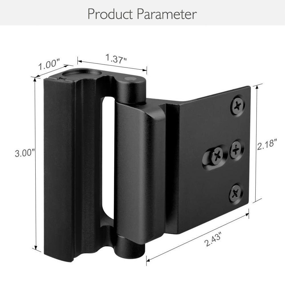 Serratura di rinforzo per porte, serratura di sicurezza per porte domestiche, serrature per porte a prova di casa Resiste a 800 libbre - 7