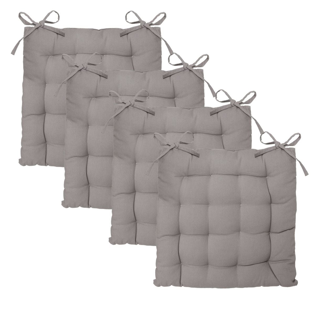 synnypillow Set de 4 galettes de Chaise carrée Coussin décoratif