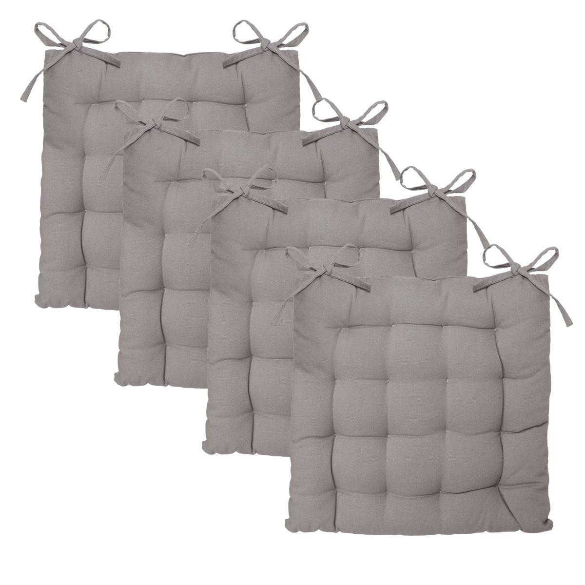 synnypillow Set de 4 galettes de Chaise carrée Coussin décoratif synnypillow Set de 4 galettes de Chaise carrée Coussin décoratif