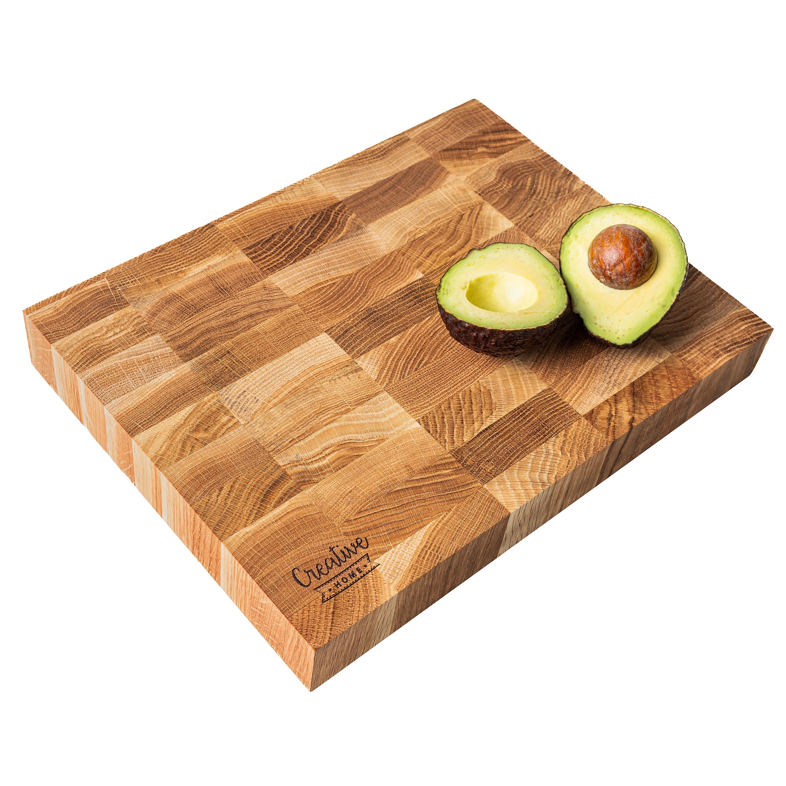 Creative Home Grande Tagliere Professionale 32 x 24 x 4cm | Accessorio da Cucina in Legno Massello | Quercia Naturale | per Salumi Pane Formaggi Pesce - 5