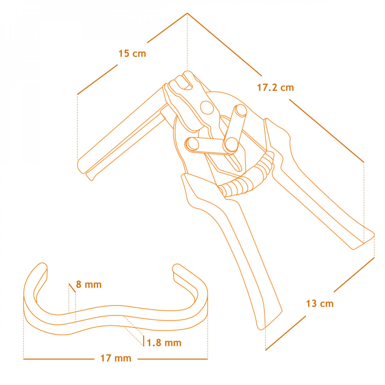 Pince à agrafes rapides pour grillage, clôture + 600 agrafes - Gris - Linxor - 2