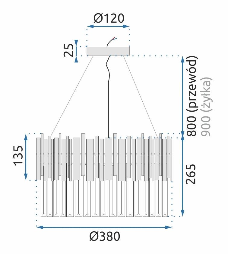 LÂMPADA DE TETO TOOLIGHT APP601-C GOLD - 8