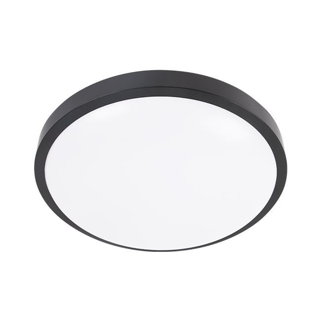 Plafon LED Luvo 24W 32,5cm 2400lm IP44 neutralna biel 4000K lampa oprawa okrągły czarny MasterLED