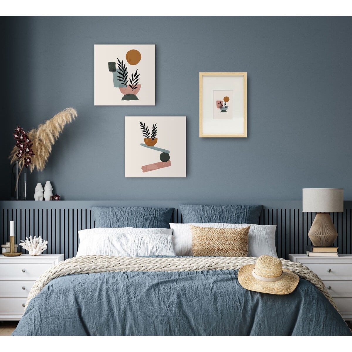 Tableau sur toile abstrait coloré 30x30 cm - 2