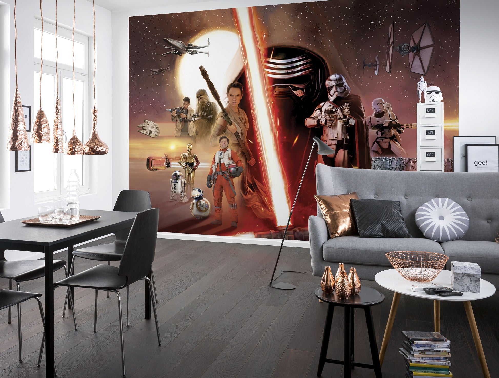 Fototapeta Star Wars brązowymIczerwonym - 368 x 254 cm - DISNEY