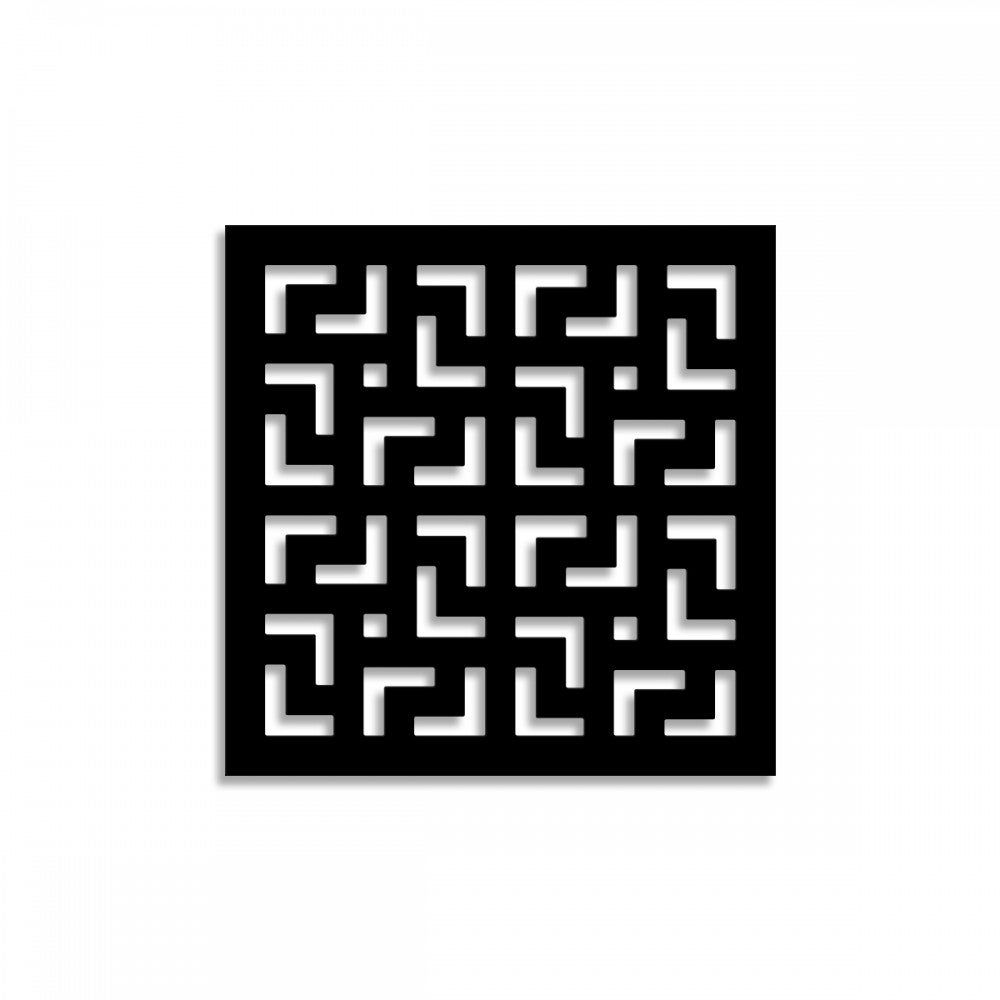 LABYRINTH - L - Panel perforowany z PVC - 48x48 Czarny osłona przeciwsłoneczna