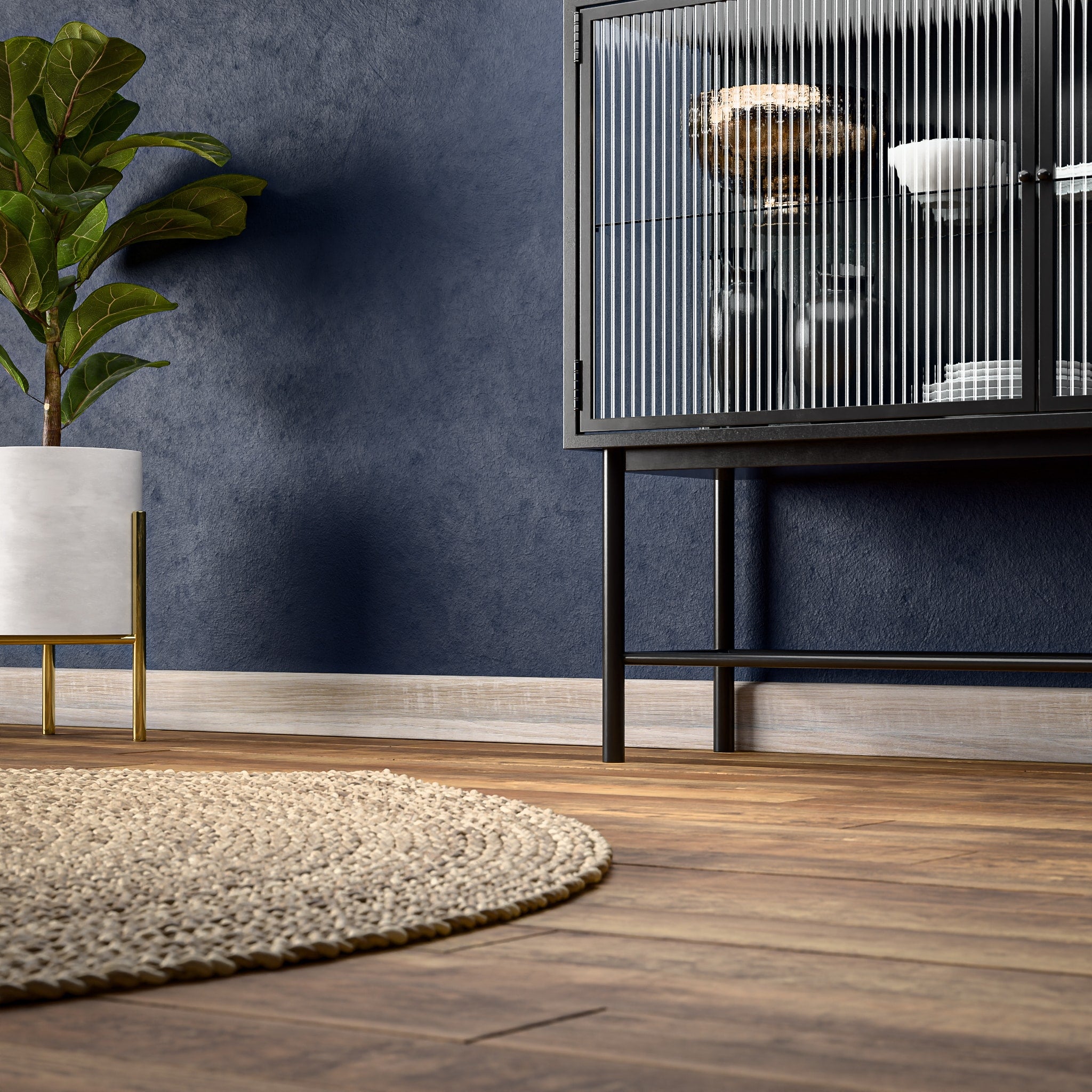 Plinthe Passe-Câble PVC 80 mm - Chêne Naturel - 1 m, À l'unité - 3