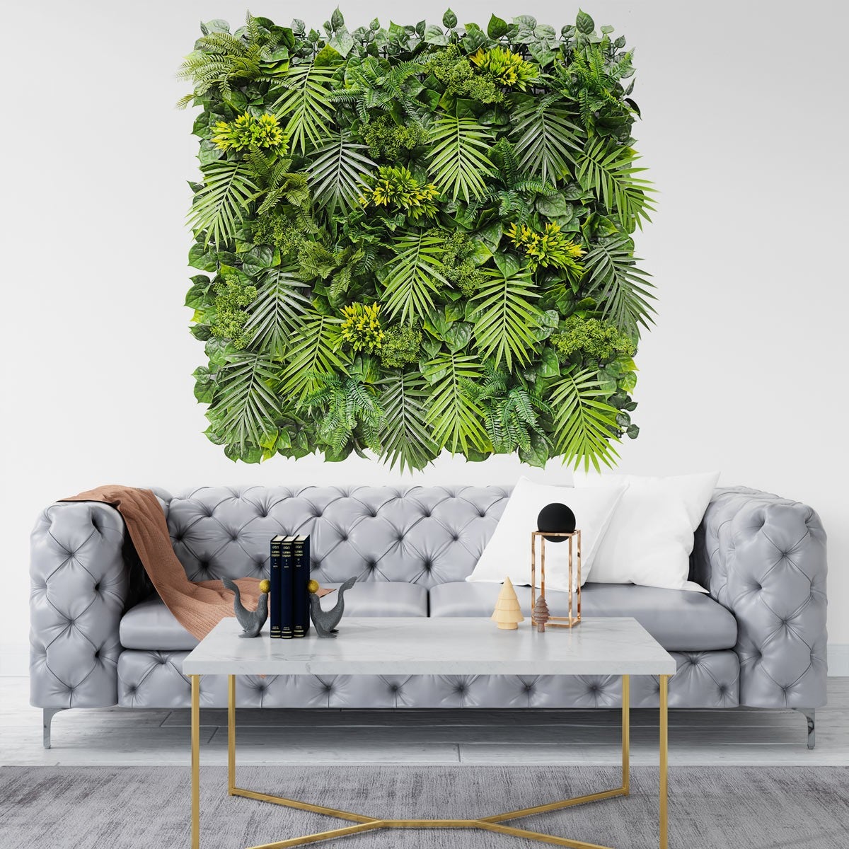 Mur vegetal artificiel Exotik plaque de 1mx1m décoration tropicale - 3