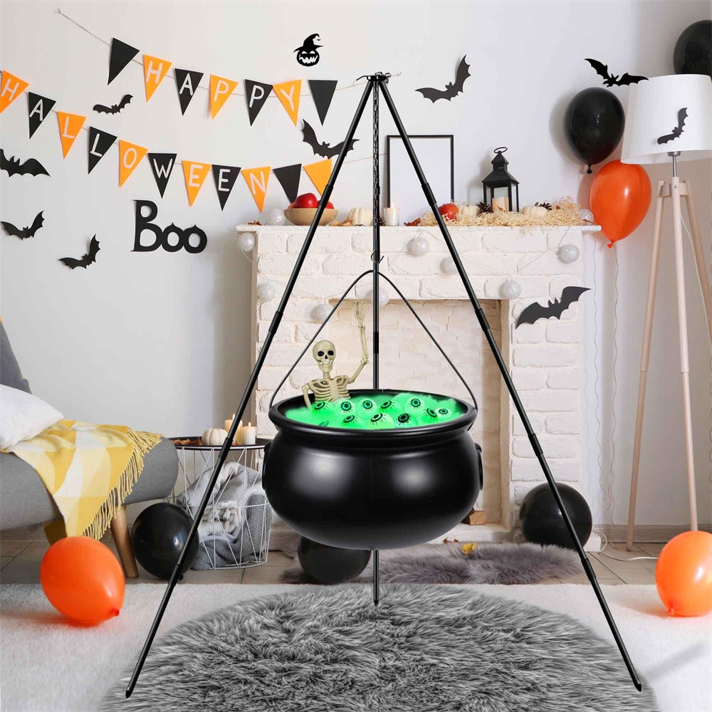 Targa rotonda in legno per Halloween da appendere alla