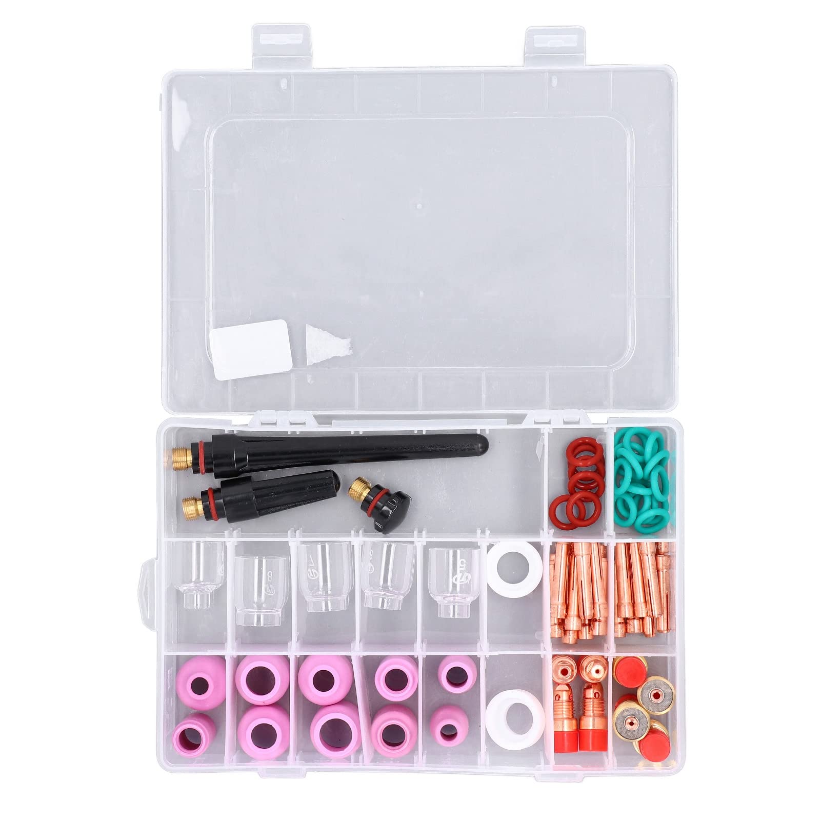 Kit Torche Soudage TIG 49 Pièces - Accessoires WP-17/18/26, Tasses Pyrex, Buses Alumine - 7
