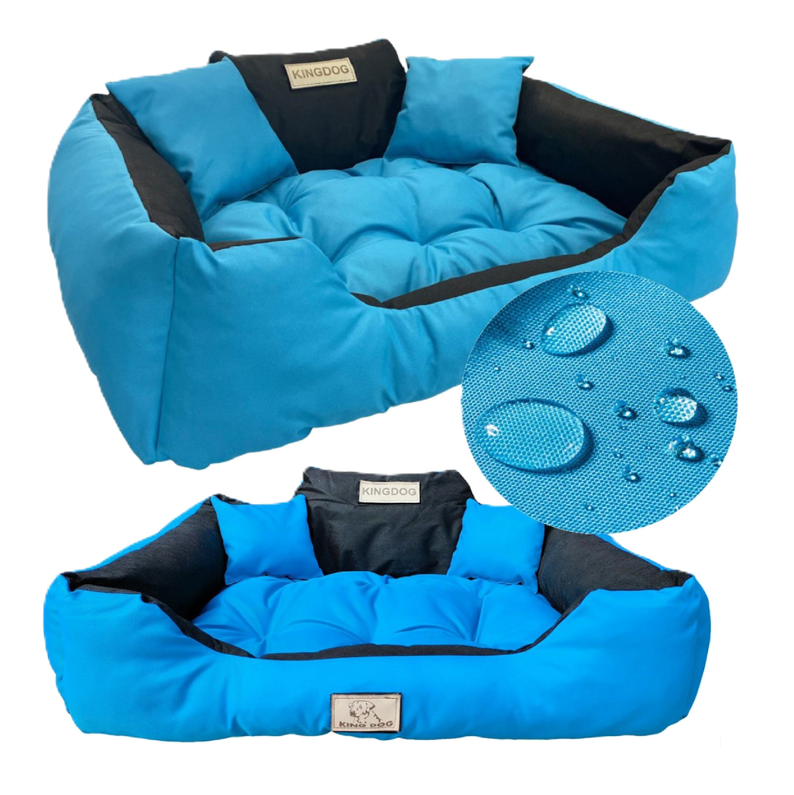 Legowisko dla psa kojec Aio Factory KINGDOG personalizowane wodoodporne niebieskie 115x95 cm 1szt
