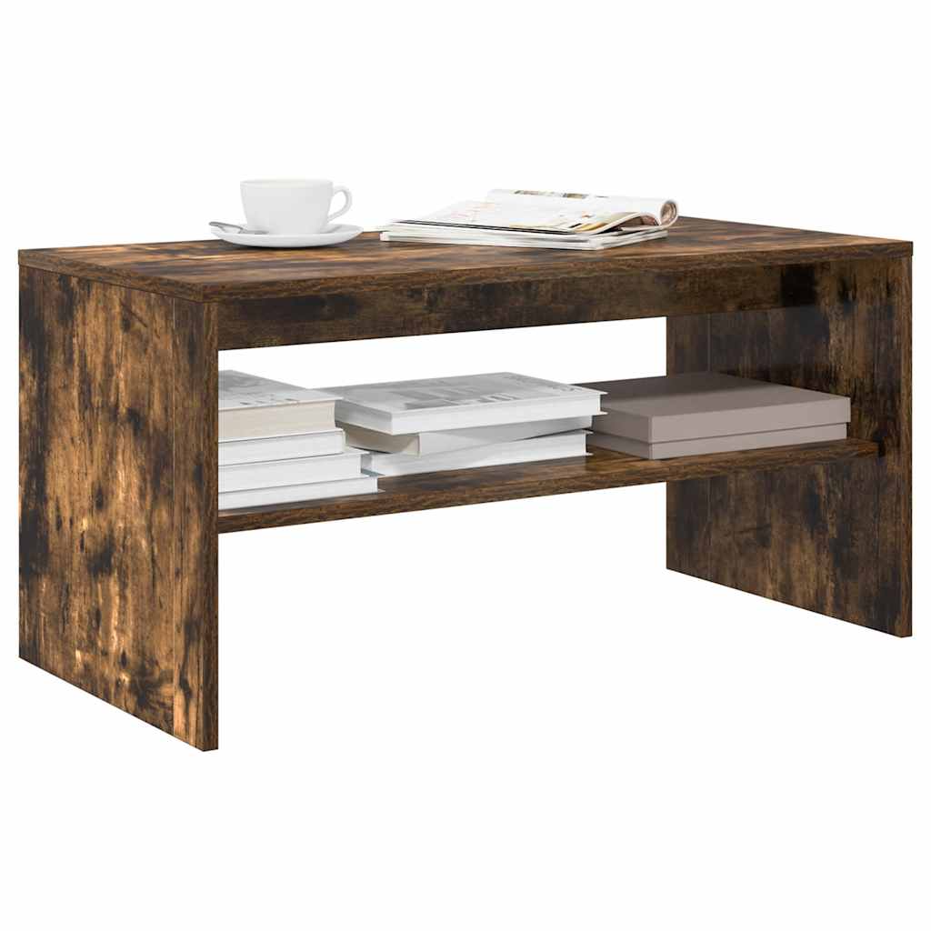 VidaXL Mobile TV In Rovere Fumo, 103x38x46,5 Cm, Legno Multistrato E Acciaio, Stile Industriale