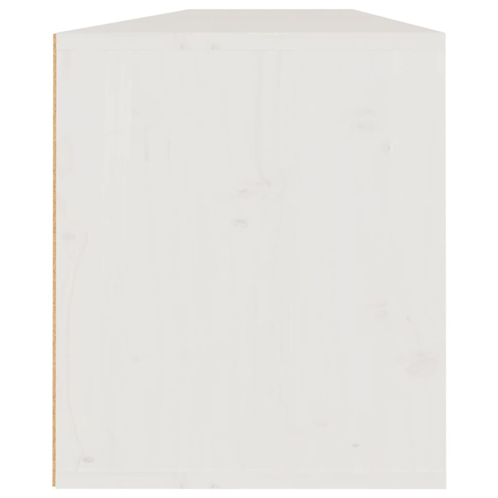 Maison Exclusive - Armario de pared 2 uds madera maciza de pino blanco 80x30x35 cm - 5