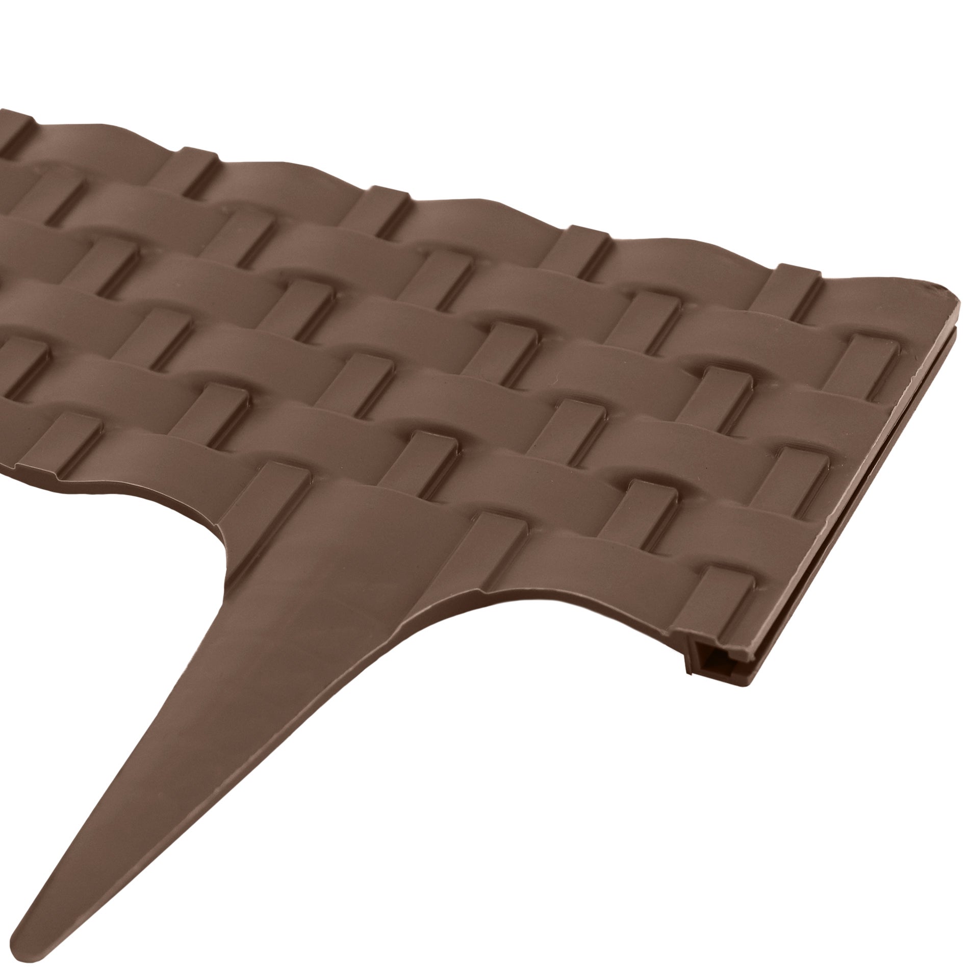 Bordure de pelouse, aspect rotin, marron, modules 24 x 80 cm, bordure de parterre en plastique - 4