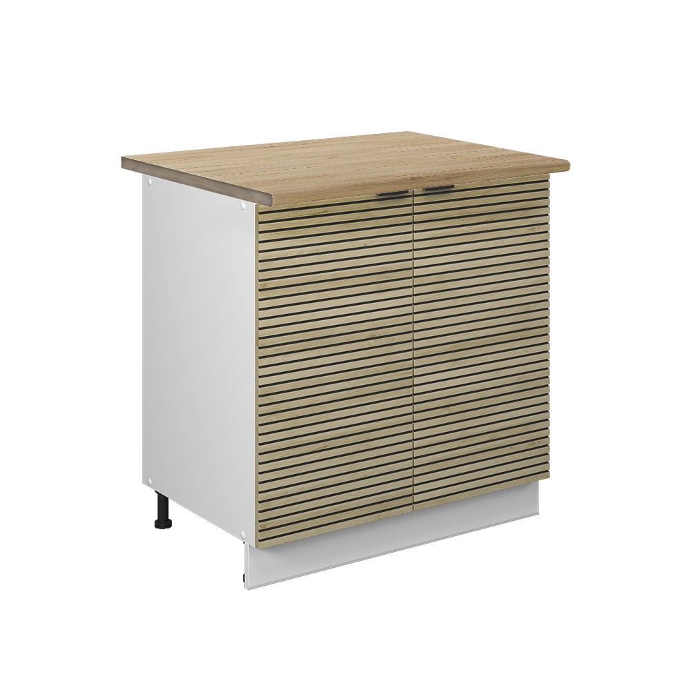 Vicco Szafka pod zlew Fame-Line, Panel dębowy, 80 cm z półką, BP Dąb