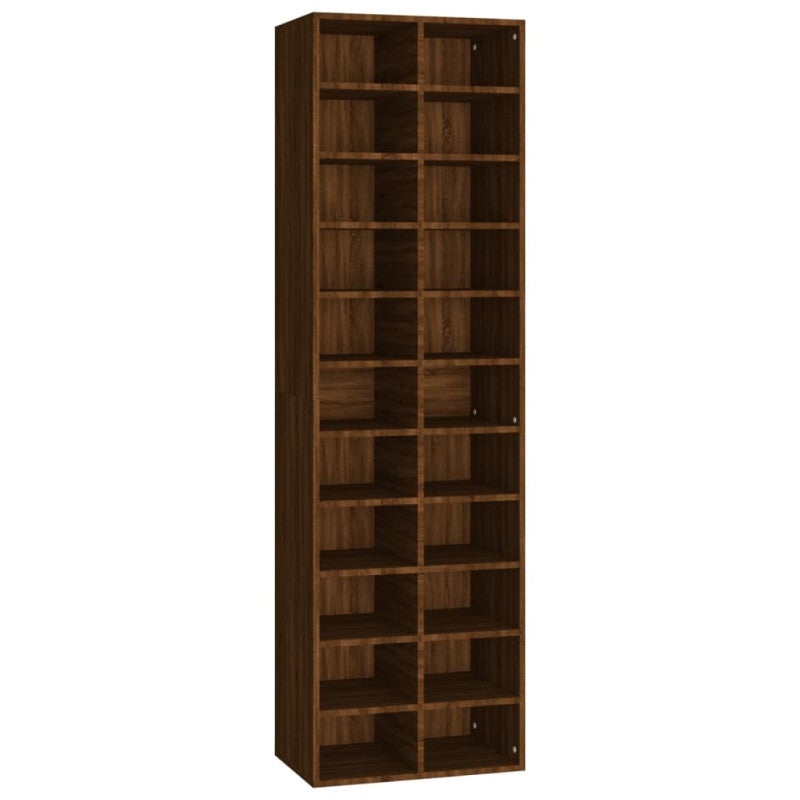 VIDAXL - Scarpiera Rovere Marrone 54x34x183 cm in Legno Multistrato