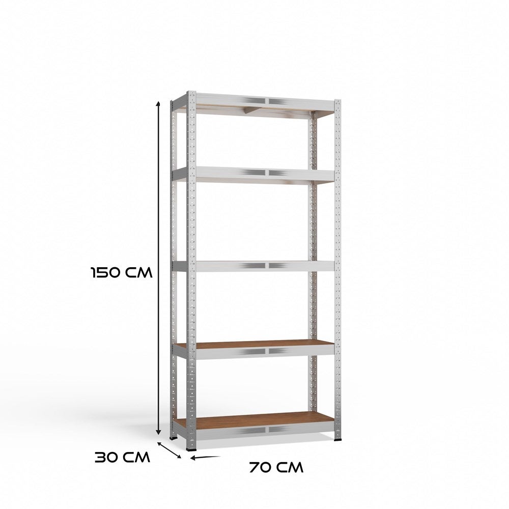MAG - Etagère d'entrepôt en métal stable et durable - 5 étagères - 7
