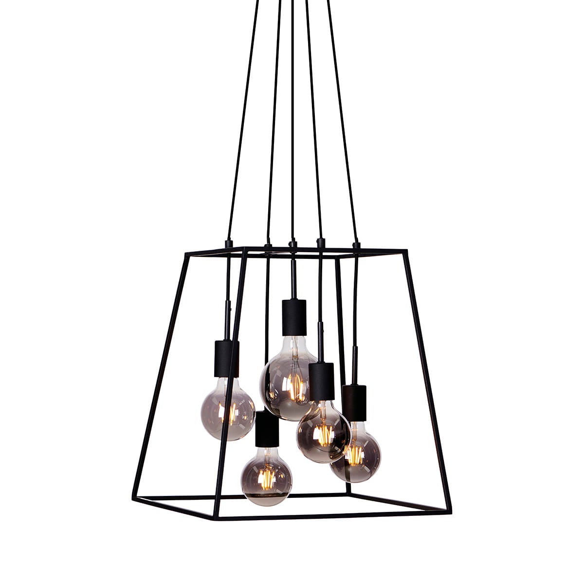 Lampa wisząca Almodovi czarna 5xE27x20W industrialna wym: 150 x 43 x 43 cm metal Italux