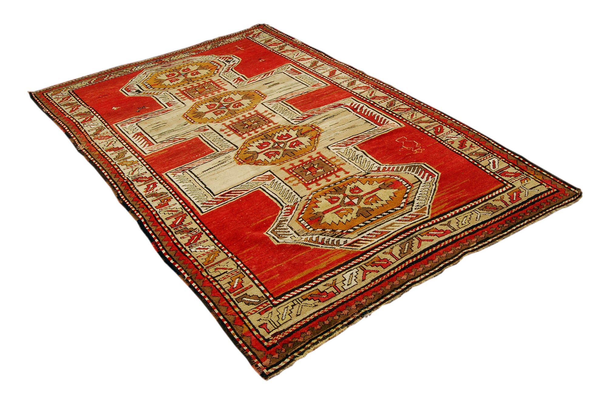 Oryginalny ręcznie tkany orientalny dywan, wymiary: 228x110 cm z certyfikatem autentyczności (Galleriafarah1970)