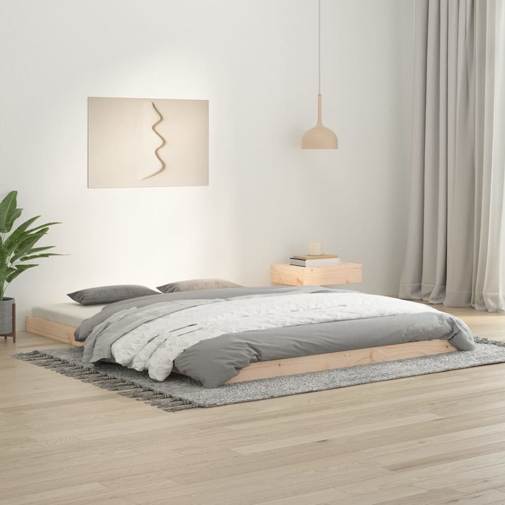 Vidaxl Estructura De Cama Madera Maciza De Pino 150X200 Cm , Leroy Merlin