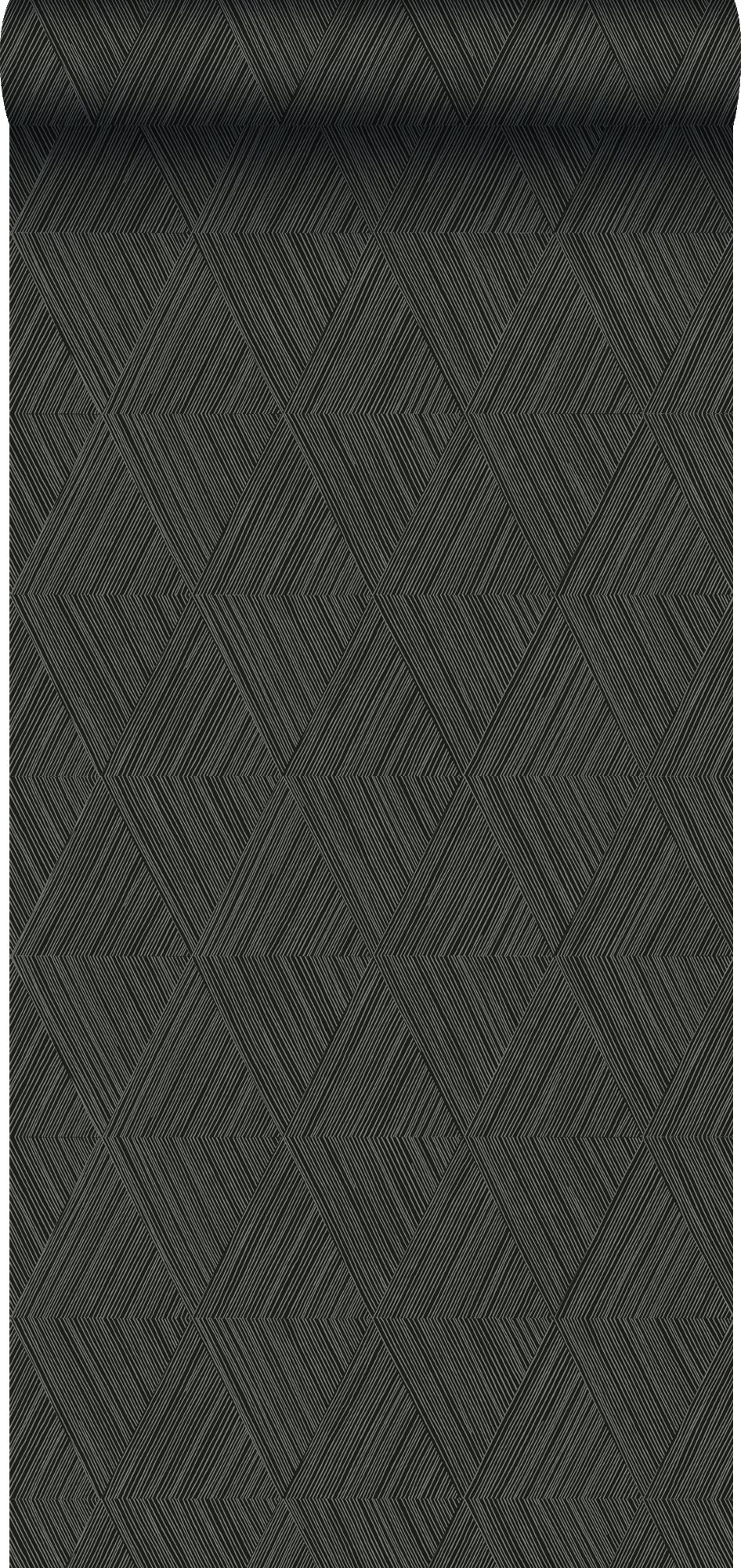 Tapeta graficzny motyw 3D czarnym - 50 x 900 cm - ORIGIN