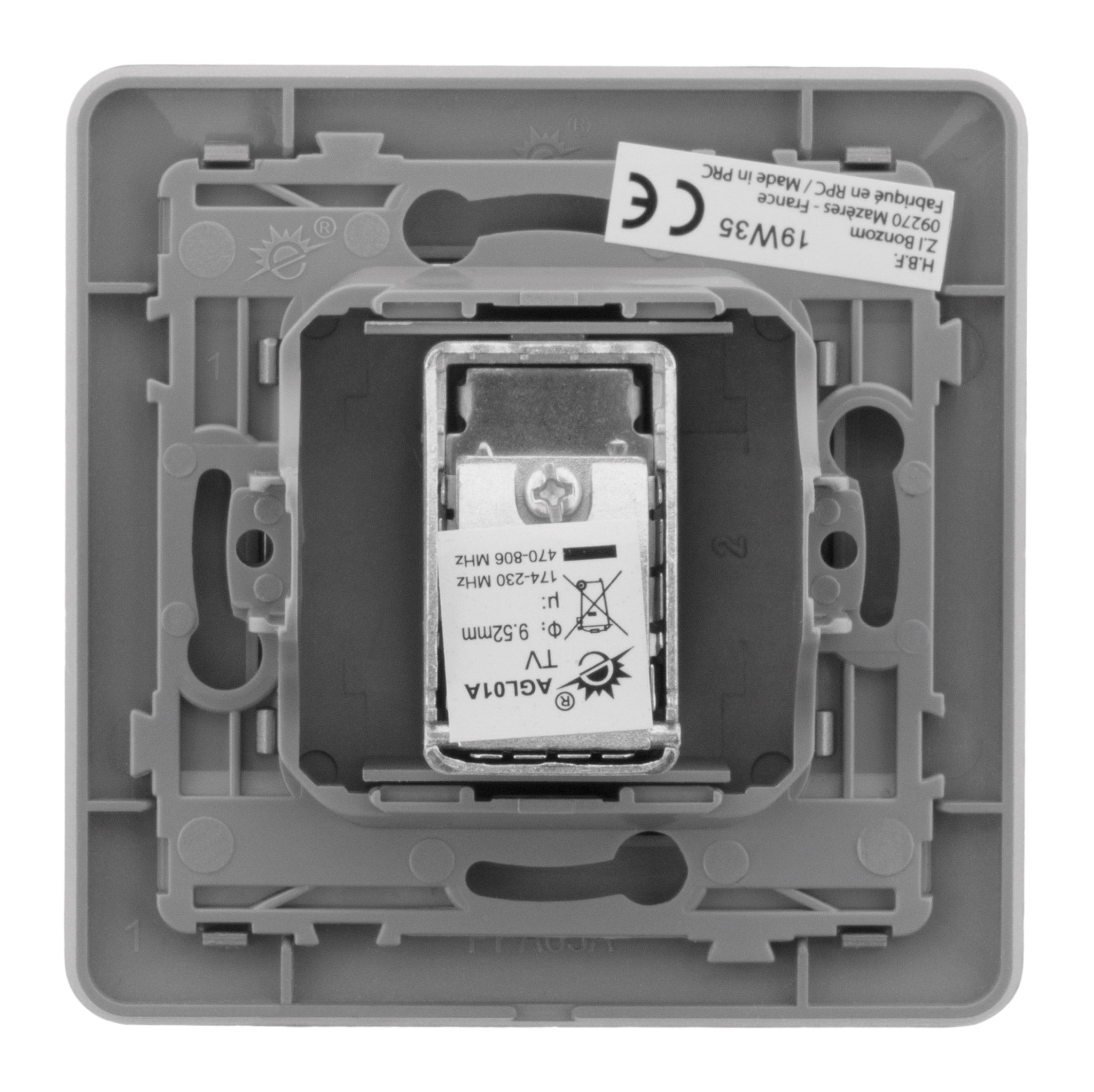 Prise TV Ø9,52mm - titanium - Artezo - Zenitech - 4