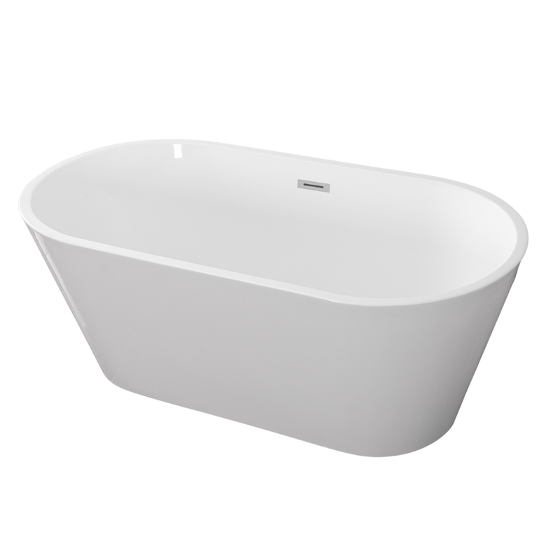 Baignoire îlot avec vidage – 170 x 75 cm – Blanc brillant – LAVIA - 3