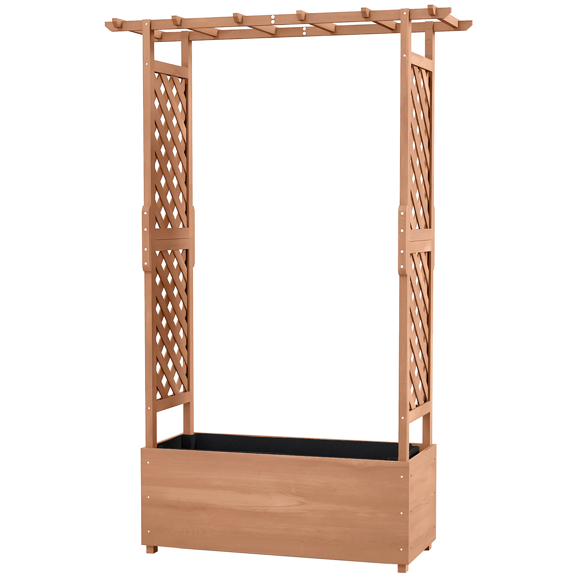 Fioriera per finestra, confezione da 12 fioriere rettangolari da 43,2 cm, con vassoio di drenaggio, in plastica, per piante da interno ed esterno, fioriere per patio, giardino, portico, cortile