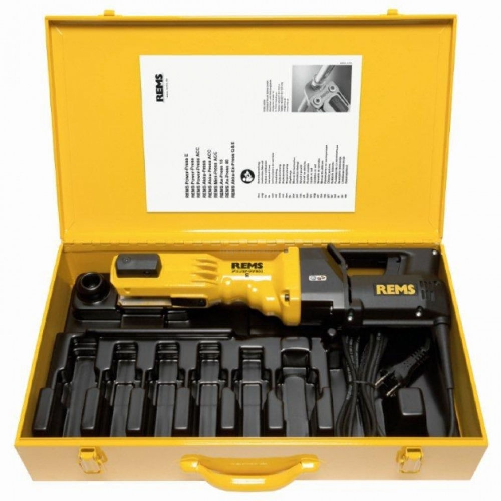 REMS Pressatrice Power Press SE + 3 Ganasce Per Tubo Composito TH 16/20/26 - Attrezzo Pressione Professionale