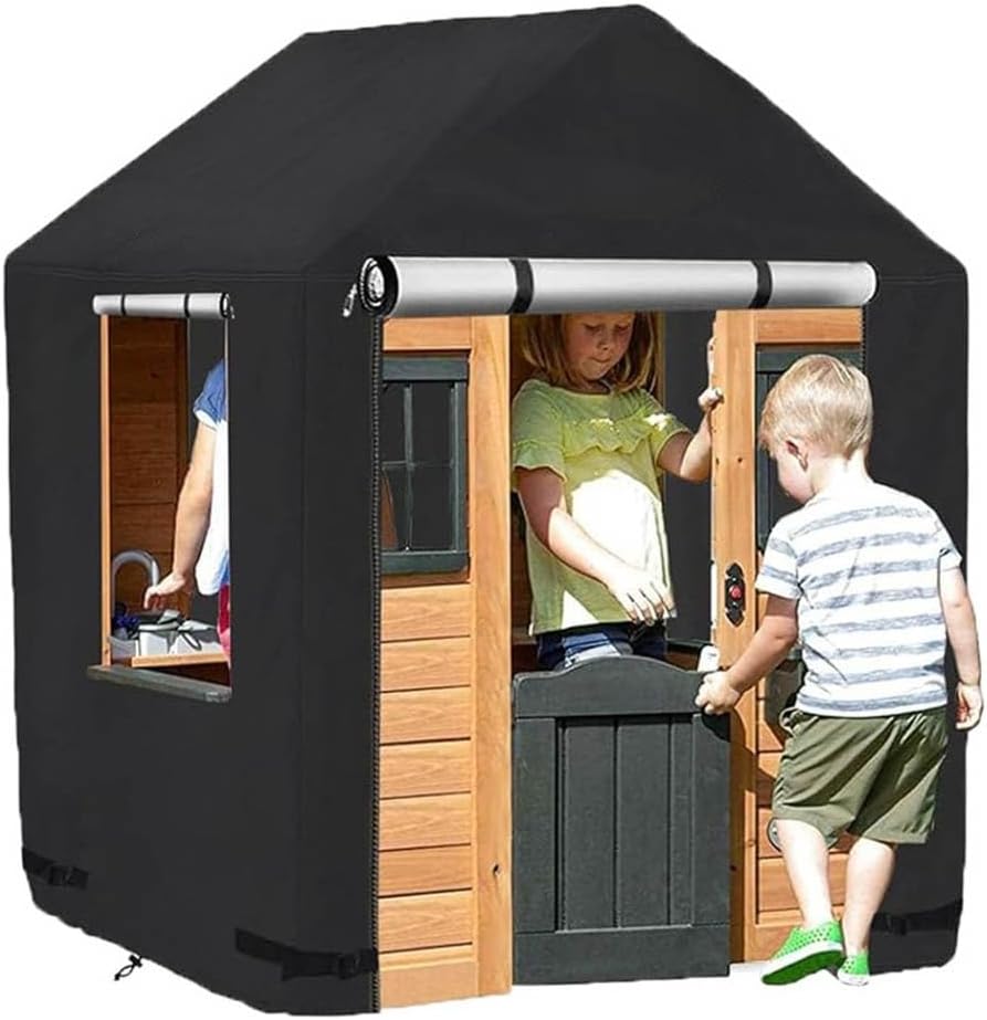 Pokrowiec na domek do zabawy dla dzieci, wodoodporny i odporny na promieniowanie UV materiał Oxford 420D, ochrona przed warunkami zewnętrznymi, z regu