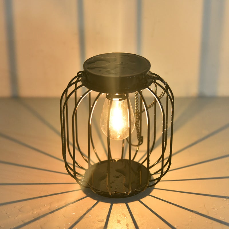 Wodoodporna metalowa latarnia solarna automatycznym włączaniem wyłączaniem dekoracyjnym oświetleniem zewnętrznym idealna ogrodu dziedzińca patio lub